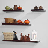 Wall Mounted White & Black Floating Shelves